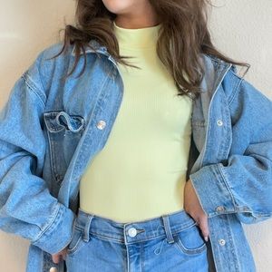 Neon Yellow Ribbed Bodysuit